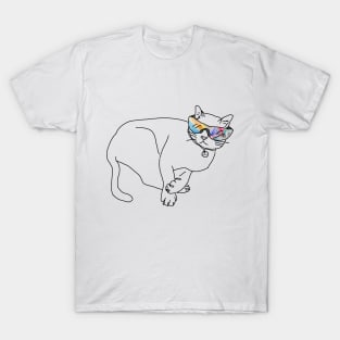 This cool cat has some sweet reflective sunglasses! T-Shirt